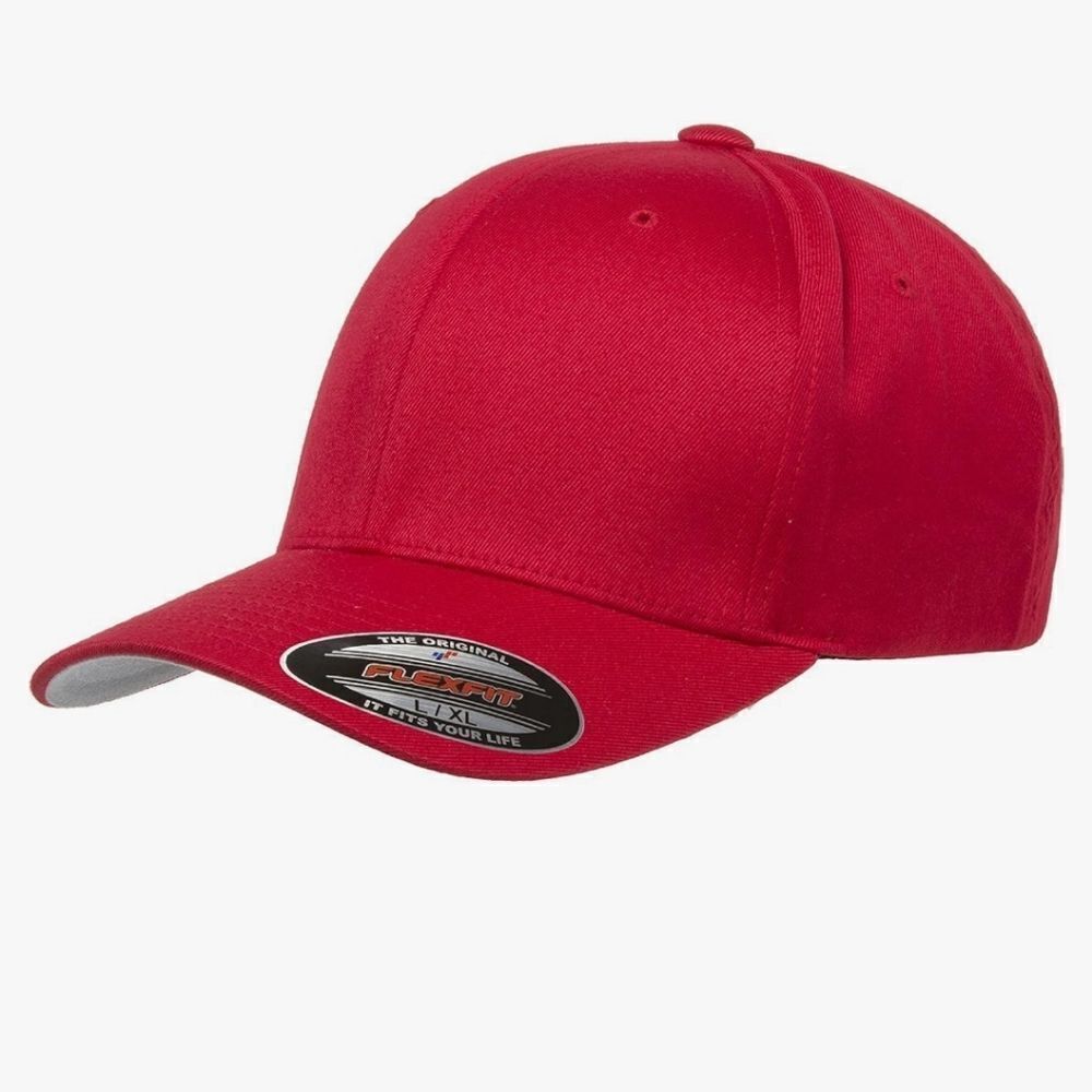 NWOT, Flexfit Athletic Baseball Fitted Cap, Red